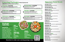 Load image into Gallery viewer, FALL / WINTER 2025 11"x17" Tri Fold Glossy Catering Menus
